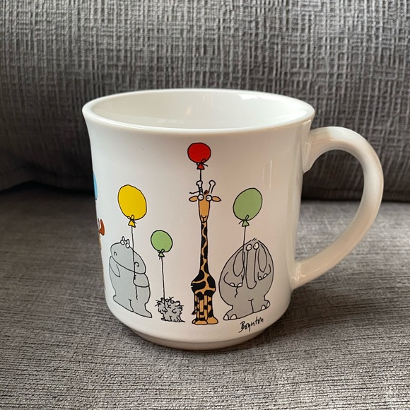 Vintage Sandra Boyton Birthday Balloons and Animals Coffee Cup Mug